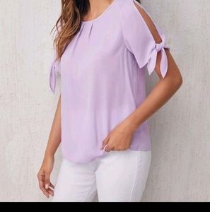 Lavender tee shirt blouse